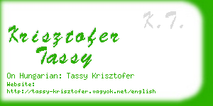 krisztofer tassy business card